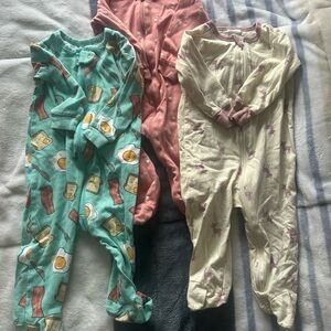 Gerber Kids Footies Set - Teal, Pink, Cream